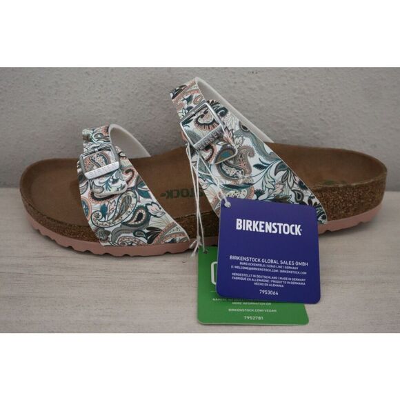 Birkenstock WMN EU 41 US 10-10.5 Paisley LT Rose Sydney Vegan Birko-Flor Sandals - Picture 6 of 11